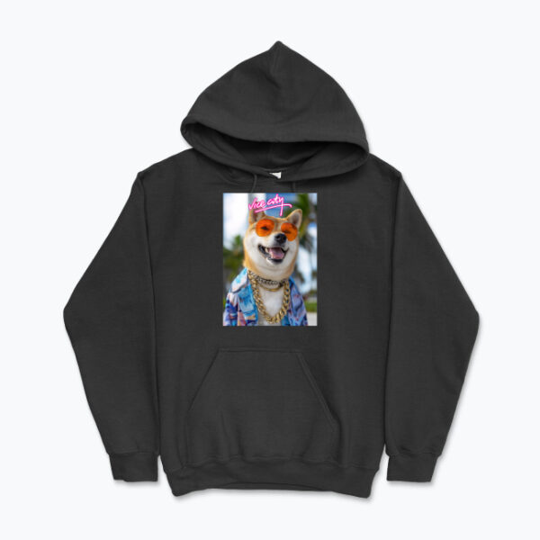 Bluza z kapturem Vice City Shiba Inu - obrazek 2
