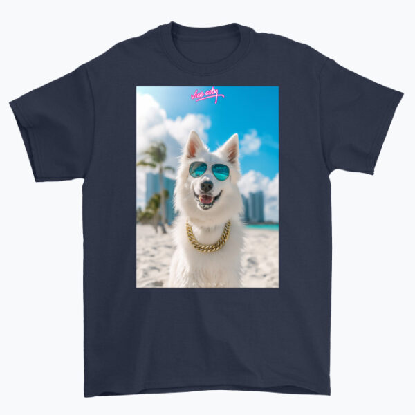 Koszulka Vice City Biały Owczarek Szwajcarski - obrazek 5