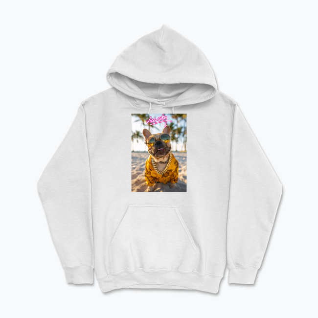 Bluza z kapturem Vice City Buldog Francuski - obrazek 3