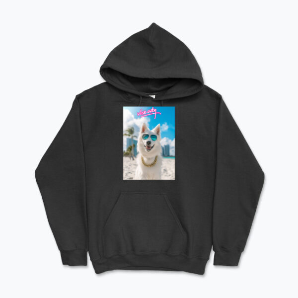 Bluza z kapturem Vice City Biały Owczarek Szwajcarski - obrazek 2