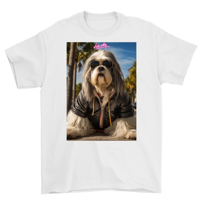 Koszulka Vice City Polski Owczarek Nizinny - obrazek 2