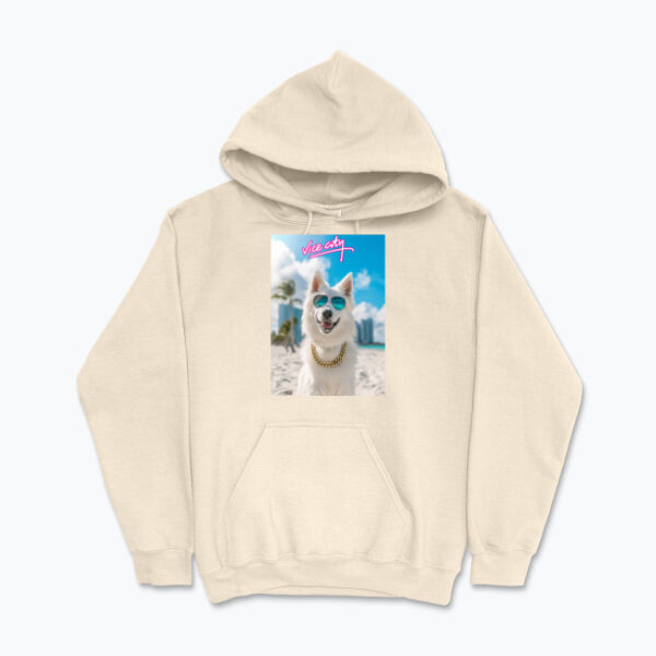 Bluza z kapturem Vice City Biały Owczarek Szwajcarski