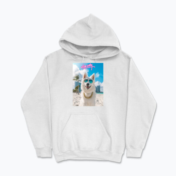 Bluza z kapturem Vice City Biały Owczarek Szwajcarski - obrazek 3